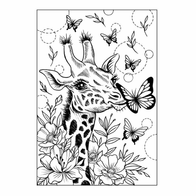 Creative Expressions Designer Boutique Clear Stamp A6 Giraffe Kisses (UMSDB094)